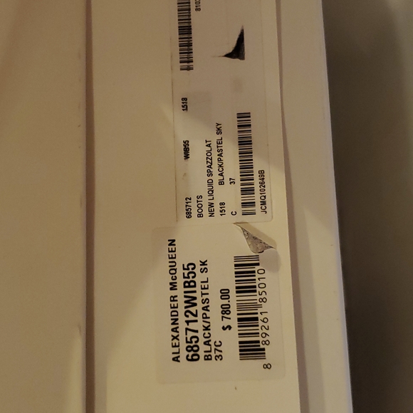 Alexander McQueen's Treadslick Chelsea Black/Pastel Sky Blue - Worn Once - Picture 3 of 16